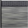 Jewett Cameron Companies Lattice Top 6'W x 6'H Oxford Grey Aluminum/Composite Horizontal Fence-Adder Section-IN GROUND EF LG1206